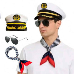 Sombrero marinero - Lentes- bufanda