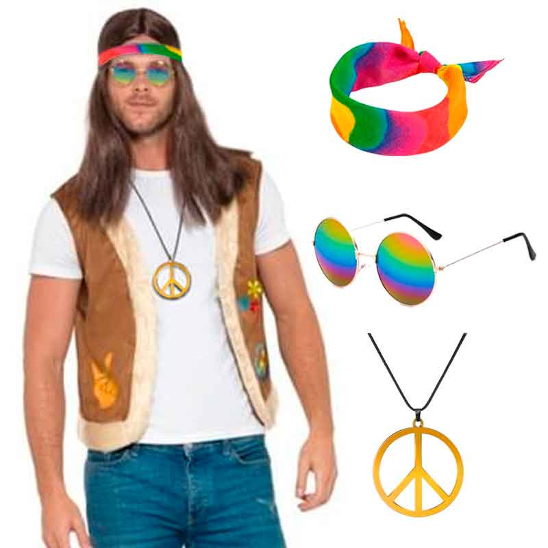 Accesorios Hippie Hombre (conjunto de 3 artículos)