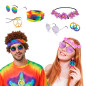 Accesorios Hippie hombre y Mujer  (pack 6 uds)