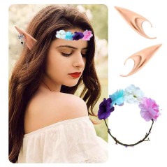 Orejas Elfa + Diadema flores (pack 2uds)