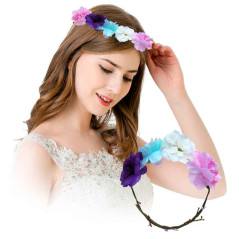 Orejas Elfa + Diadema flores (pack 2uds)