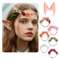 Orejas Elfo + Diadema flores  vintage (pack 2uds)