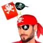 Juego de 3 accesorios para disfraz de capitán pirata