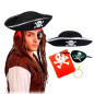 Juego de 4 accesorios para disfraz pirata