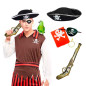 Juego de 5 accesorios para disfraz pirata