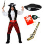 Juego de 5 accesorios para disfraz pirata