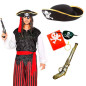 Juego de 5 accesorios para disfraz pirata