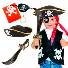Juego de 5 accesorios para disfraz pirata