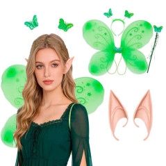 Juego de accesorios mariposa y orejas elfo
