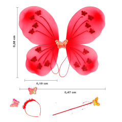 Juego de accesorios mariposa y orejas elfo