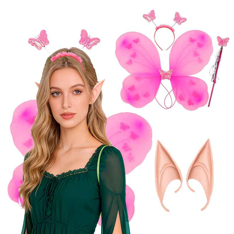 Juego de accesorios mariposa y Orejas elfo