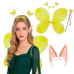 Juego de accesorios mariposa y orejas elfo