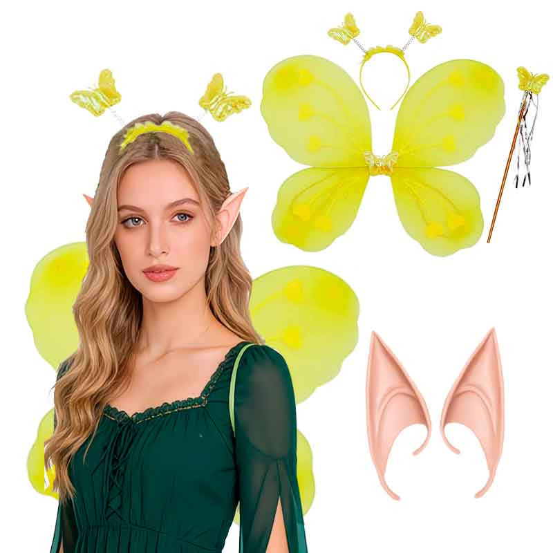 Juego de accesorios mariposa y Orejas elfo
