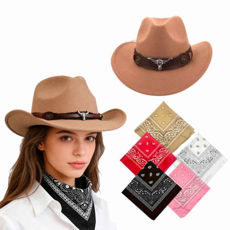 Sombrero Vaquero (a) más Bandana