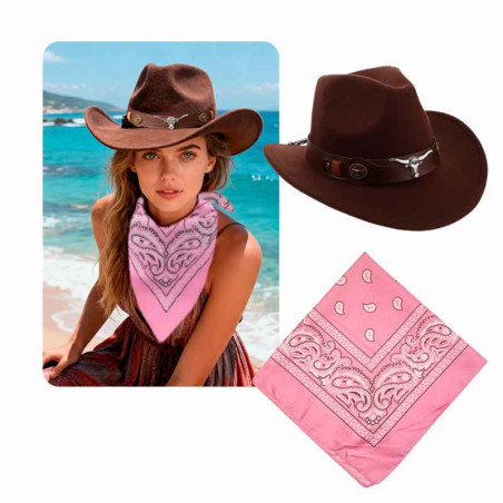 Sombrero Vaquera más Bandana