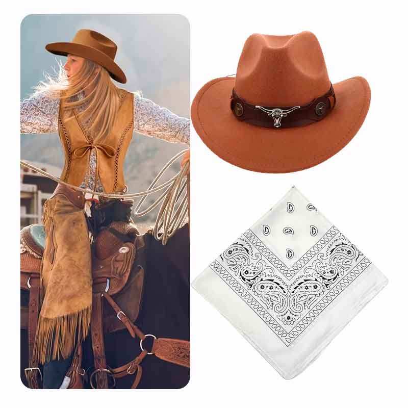 Sombrero Vaquera Torito + Bandana