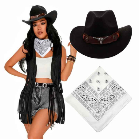 Sombrero Vaquera Torito + Bandana