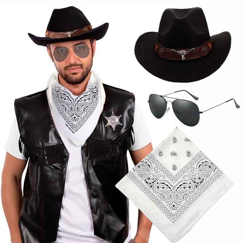 Sombrero Vaquero Torito + Bandana +Lentes