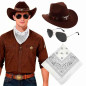 Sombrero Vaquero más Bandana mas lentes