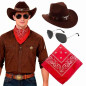 Sombrero Vaquero Torito + Bandana +Lentes