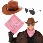 Sombrero Vaquero más Bandana mas lentes