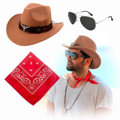 Sombrero Vaquero Torito + Bandana +Lentes