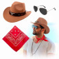 Sombrero Vaquero Torito + Bandana +Lentes