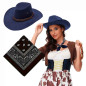 Sombrero Vaquera con detalle Sogas mas Bandana