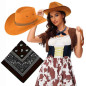 Sombrero Vaquera con detalle Sogas más Bandana