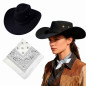 Sombrero Vaquera con detalle Sogas más Bandana