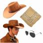 Sombrero Vaquero SOGAS +Bandana+Lentes
