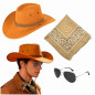 Sombrero Vaquero SOGAS +Bandana+Lentes