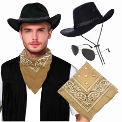 Sombrero Vaquero SOGAS +Bandana+Lentes