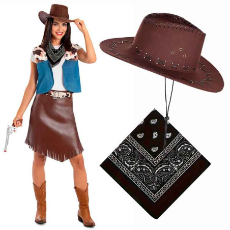Sombrero Vaquera PITAS +Bandana