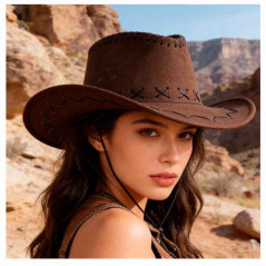 Sombrero Vaquero con detalle PITAS con bandana mas Lentes
