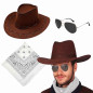 Sombrero Vaquero con detalle PITAS con bandana mas Lentes