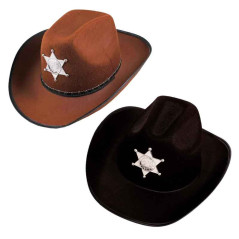 Sombrero Vaquero con detalle estrella sheriff