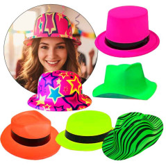 Gorros,sombreros Neon y lentes led (pack x 12uds)