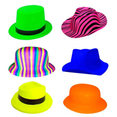 Gorros,sombreros Neon y lentes led (pack x 12uds)