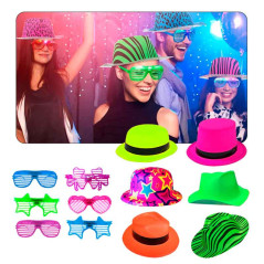 Gorros,sombreros Neon y lentes led (pack x 12uds)