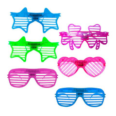 Gorros,sombreros Neon con lentes led y colares (pack x 36 uds)
