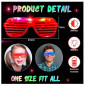 Sombreros Neon con Lentes led y collares (pack x 36 uds)