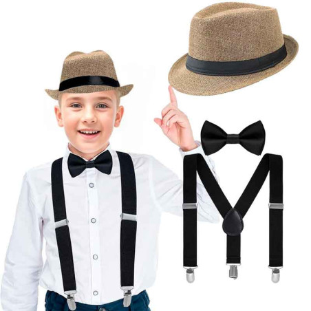 Accesorios años 1920 para NIÑOS (Pack  3 unds)