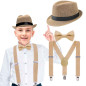 Accesorios años 1920 para NIÑOS (Pack  3 unds)