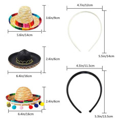 Mini sombrero estilo Mexicano