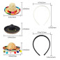 Mini sombrero estilo Mexicano (Unidad)