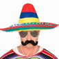 Sombrero Mexicano +Lentes+ Bigote.(3 unds)