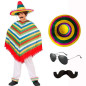 Sombrero Mexicano +Lentes+ Bigote.(3 unds)