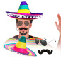 Sombrero Mexicano +Lentes+ Bigote.(3 unds)