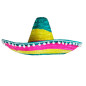 Sombrero Mexicano +Lentes+ Bigote.(3 unds)